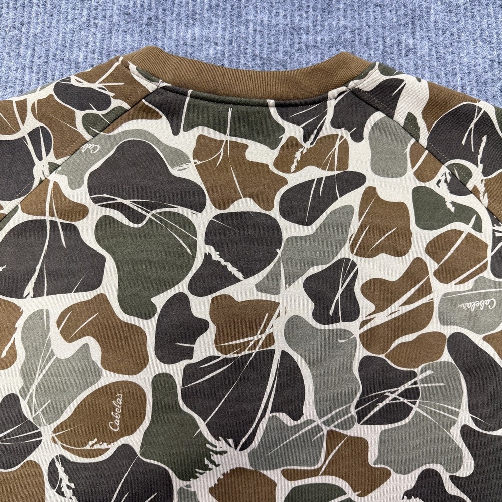Cabela's Sweatshirt Mens 3XL Multicolor Camo Fleece Crewneck Pullover Hunting - Picture 7 of 10